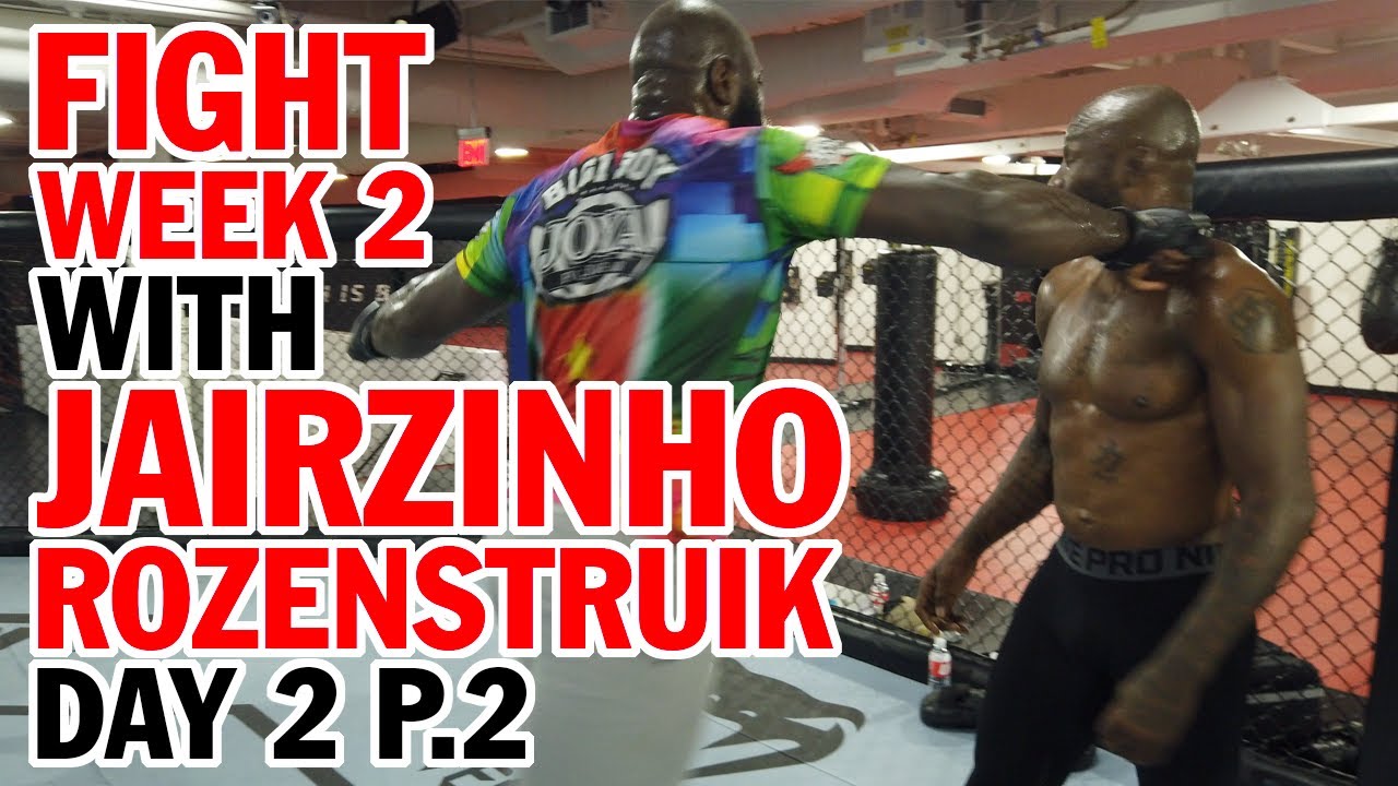 FIGHT WEEK 2: Day 2 P.2 Jairzinho Rozenstruik demonstrates the Alistair Overeem KNOCK OUT on King Mo