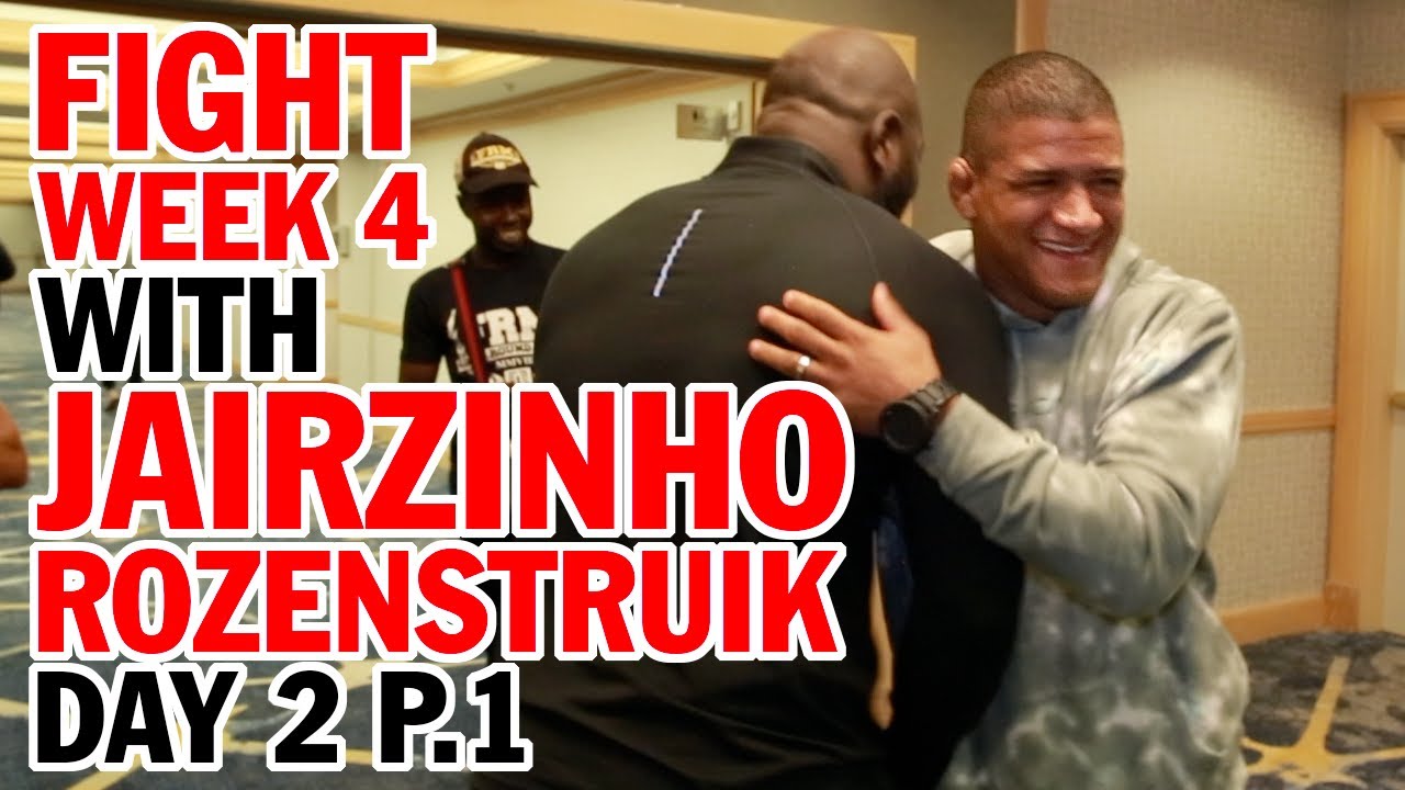 FIGHT WEEK 4: Day 2 P.1 Jairzinho Rozenstruik runs into Gilbert Burns in the lead up to UFC 273